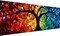 DIY 5D Tree of Life Diamond Painting Kits for Adults Diamond Art Large Size Tree Landscape Full Drill Crystal Rhinestone Embroidery Craft Kits for Home Wall Decor, 35.4X12 Inch